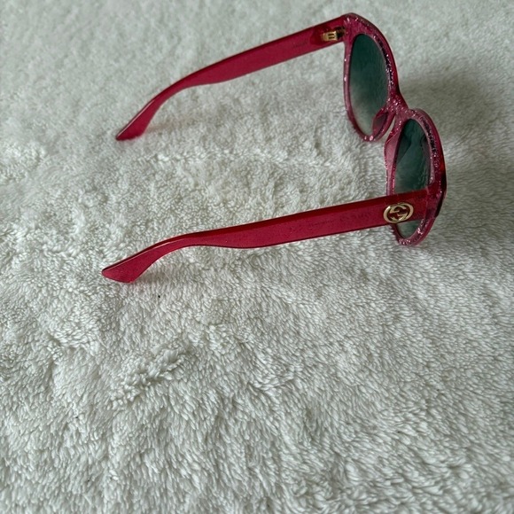 Gucci Women\'s‎ Gradient Cat Eye Sunglasses Sparkly Pink GG0035S main image 5
